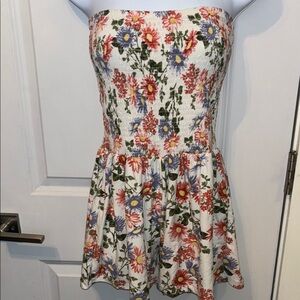 Floral Strapless Romper